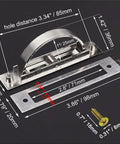 2 Pack Stealthy Invisible Cabinet Drawer Handle 180 Degree Rotating Hidden Concealed Grip Pulls For Cabinets Zinc Alloy