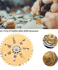 Automatic Three Wheel Watch Replacement Part For ETA 2834 2824 2836 Movements Precision Gear Made Of Durable Alloy Easy Install