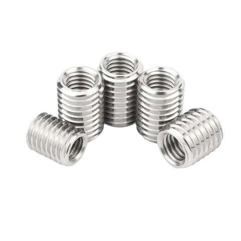 Beefed Up Heavy Duty Self Tapping Threaded Inserts Kit 30 Pcs M2 304 Stainless Steel Thread Repair Sleeve Reducer Male To Female For Aluminum Plastic Electronics Automotive And Industrial Use, five M2 inserts