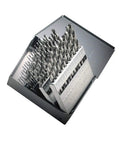 Bright Finish High Speed Steel Jobber Length Twist Drill Bit Set 60 Piece For General Purpose Drilling Includes Sizes One Through Sixty