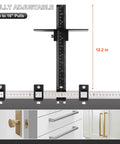 Cabinet Hardware Jig Tool Adjustable Punch Locator Aluminum Drill Template Guide For Wood Doors And Drawers Install Handles Knobs