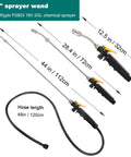 44 Inch Sprayer Wand Kit With Adjustable Nozzle And Trigger, Locking Handle And Hose For P2800 P2803 Sprayers, various lengths