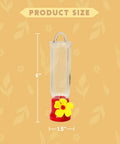 Set Of 6 Mini Hummingbird Feeders With Hanging Wires, Transparent Outdoor Hummingbird Feeder Set With Flower Shaped Sipping Outlet