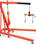 2 Ton Hydraulic Engine Hoist With Lever And Leveler Heavy Duty Cherry Picker Shop Crane Foldable Engine Crane For Auto Repair Motors Weights And Loading Lifts