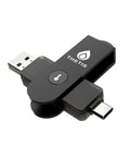 Top Tier FIDO2 Security Key And MFA Hardware Token With NFC Passkey for secure access with USB and USB-C connections.