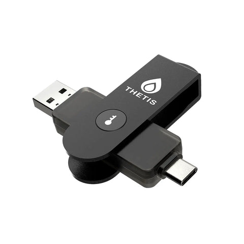 Top Tier FIDO2 Security Key And MFA Hardware Token With NFC Passkey for secure access with USB and USB-C connections.