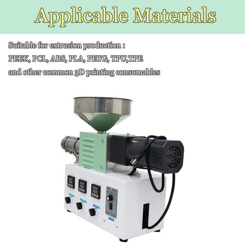 Heavy Duty Single Screw Extruder For Cranking Out 3D Printer Filament With A One Inch Barrel And Sixteen To One Ratio On A Compact 110 Volt Desktop Setup, showing material hopper.