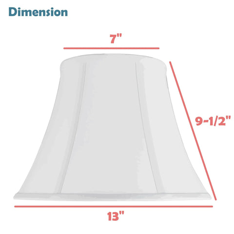 Dimensions of Dope Transitional Bell Shaped Spider Construction Lamp Shade Pearl And Ivory Faux Silk Brass Spider Fitter