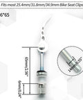 Beefed Up Aluminum Bike Seat Post Quick Release Pin M6x65mm Seat Clamp Bolt for Easy Saddle Adjustment and Solid Post Grip