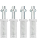 Heavy Duty Bifold Door Top Pivot Hardware Kit For Smooth Closet And Barn Door Upgrades Quick Swap Replacement Pieces, 4 plastic pins with steel tops.