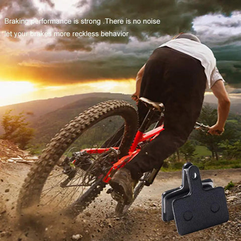 Mountain biker using Ride Ready Disc Brake Pads For Shimano Mountain Bikes M315 M355 M515 M525 C501