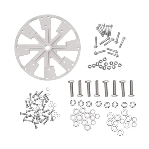 Mounting plate and hardware for Off Grid Wind Turbine Generator Kit With 5000W Windmill 8 Nylon Blades 12V 24V 48V Controller Hybrid Solar System