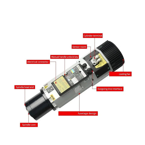 Air Cooled CNC Engraving Machine With Automatic Tool Changing Motorized Spindle Heavy Duty Power For Metal CNC Machining