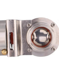 Close-up of 2 Inch Sanitary Butterfly Valve with Pneumatic Actuator Pro Grade Stainless Steel 304 Tri Clamp