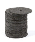 36 Pieces Heavy Duty 24Mm Abrasive Cutting Discs Compatible With Dremel Rotary Tools For Metal And Wood Jobs Quick Swap Cut Off Wheels stacked in a circular arrangement.