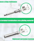 Waterproof 4 Pin Wire Connector Kit 102 PCS stamped terminals with tin plating for reduced crimp resistance and corrosion