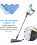 Replacement Mop Pad Set For PureClean Steam Cleaners And PurSteam Therma Pro Elite 12 In 1 triangle microfiber pads with steam mop.