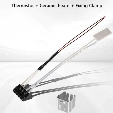 Image of 2 Pack 24V 48W Ceramic Heater With Thermistor For P1P And P1S 3D Printers High Temp 300C Fast Heat Up with fixing clip.