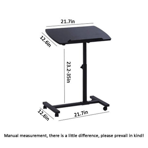 Smooth Operator Height Adjusting Overbed Table Rolling Desktop Stand Up Computer Workstation with adjustable height 23.2-35 inches