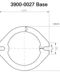 Heavy Duty Compound Slide Table 5.5 By 12 Inches Featuring Dual Axis Travel Built Like A Tank For Milling Drilling base diagram with measurements in mm.