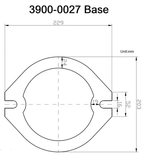 Heavy Duty Compound Slide Table 5.5 By 12 Inches Featuring Dual Axis Travel Built Like A Tank For Milling Drilling base diagram with measurements in mm.