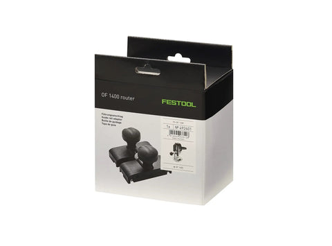 Box of Guide Stop Adapter For OF 1400 Router And FS Guide Rails With Precise OneTenthMillimeter Fine Adjustment Pro Grade Build