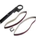 Killer Mini Angle Grinder Belt Sander Conversion Kit Sick Adapter For Model 100 with black metal frame and sanding belts.