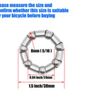 4 Piece Bike Ball Bearing Retainer Set With 8mm Balls, 38mm Outer Diameter, 24mm Inner Diameter, includes measurements