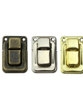 Sturdy Iron Box Hasps Set Of 10 Latches With Antique Bronze Finish And Gold Tone for jewelry chests 25x37mm metal latches