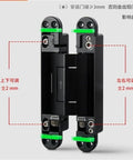 194mm Hydraulic Buffer Invisible Door Hinge Three Dimensional Adjustable Cross Hinge with Silent Automatic Closing