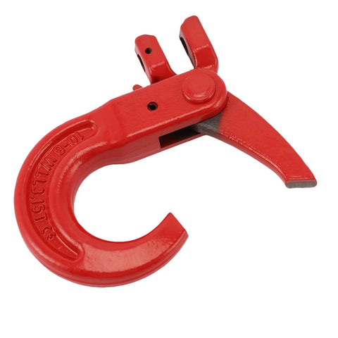 G80 Alloy Steel Clevis Slip Hook With Locking Pin, Heavy Duty 3.15 Ton Load Limit Safety Chain Hook for Winches