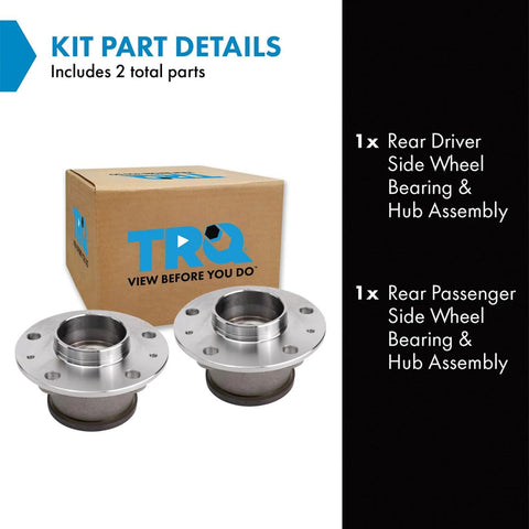 Rear Left And Right Wheel Bearing And Hub Assembly Set For Ram ProMaster 1500 2500 3500 2014 Through 2023, box with parts