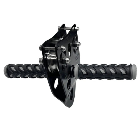 Beefy Tandem Speed Double Pulley System For Zip Lines 45kN Break Load High Tensile Steel Alloy Fits 9 To 13 mm Cable 10000 Lbs Capacity