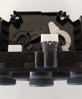 Rear view of Subaru Heater Control Assembly For HVAC System With 4 Position Push Button Switch And Rotary Actuator Manual Operation