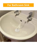 Heavy Duty Rubber Tub Stopper With Fifteen Inch Stainless Steel Beaded Chain Fits 1.5 To 2 Inch Drains Locks Securely In Place Like A Champ Every Single Time in bathroom sink.