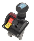Dump Truck PTO Switch With Beefy Build And Efficient Proportional Control Valve, four-position lever, and safety indication lights.