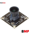8MP IMX179 USB Camera Module With 115 Degree Wide Angle M12 Lens featuring black circuit board and built-in microphone