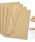 Brown Kraft Tissue Paper Bulk Pack 160 Sheets 20 By 14 Inches Wrapping Paper For Gift Bags Rustic Gift Packaging For Weddings Graduations Parties And Arts And Crafts displayed with gift bag and box.