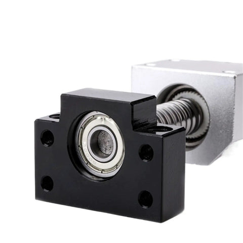 Front view of Rugged Linear Motion Guide With Rolled Ball Screw SFU1605 150 To 800mm Travel With Nut BKBF12 End Machined For 3D Printer 700mm