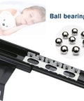 Heavy Duty Drawer Slides With Full Extension And Ball Bearings Three Fold Design Adjustable 24 To 29 Cm, black metal slide