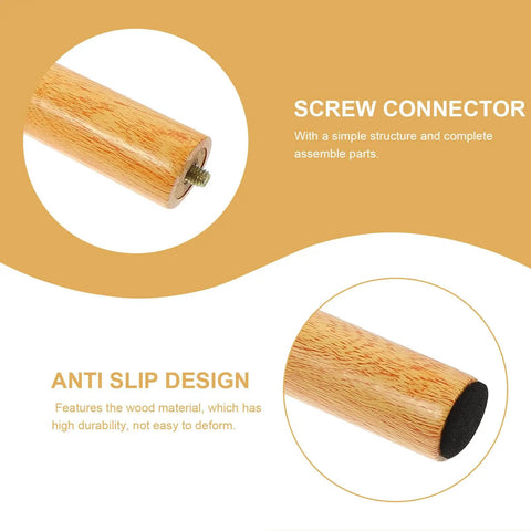 Wooden Table Leg Replacement Set for Dining Tables and Dressers with Stainless Steel Hardware, detail of screw connector