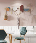Premium Heavy Duty Wall Mounted Coat Hooks Sleek Wrought Iron Metal Rack For Entryway Bedroom And Hallway Home Storage with colorful accents.