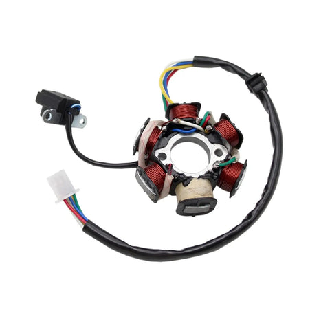 GY6 6 Coil 5 Wire AC Stator Magneto for 125cc 150cc ATVs Go Karts Scooters 152QMI 157QMJ Engines Plug And Play