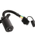 Built Like A Brick 7 Way To 4 Way Trailer Plug Adapter with RV blade, heavy duty wiring, 6.5 inch cord and dust cover.