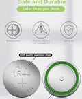 Heavy Duty Lr44 Button Coin Cell Batteries Ag13 Sr44 357 A76 1.5V Alkaline Power Packs 24 Count stainless steel design with rubber seal