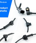 Close-up images of Direct Swap Front Abs Wheel Speed Sensor 2 Pack For Chevy Trailblazer Gmc Envoy Buick Rainier Ssr connector details.