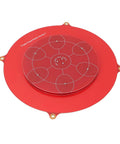 5.8GHz Triple Feed Patch Antenna for Drones and UAVs, Circular Polarized Flat Panel Array, top view on white background