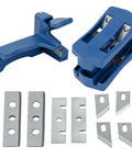 Boss Level Woodworking Edge Trimmer Kit With Twin Handles For Razor Flat Flush Cuts And Dead On Edge Banding on compact steel blade tools.