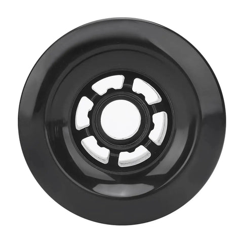 90mm PU 80A Shockproof Skateboard Wheels For Electric Scooters And Longboards, Smooth surface close-up showing black wheel design.