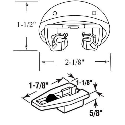 Heavy Duty Replacement Drawer Glides Rite Trak Ii Style Complete Kit hardware dimensions and details illustration